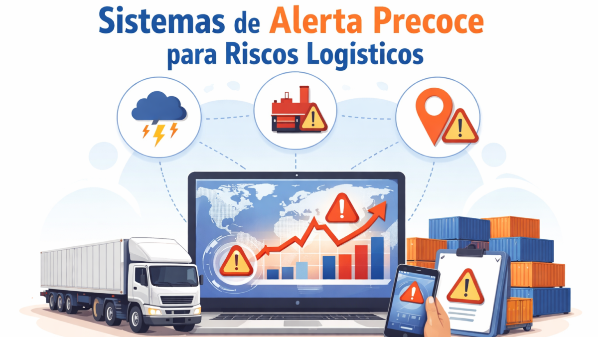 Sistema de alerta precoce para riscos logísticos monitorando transporte e cadeia de suprimentos